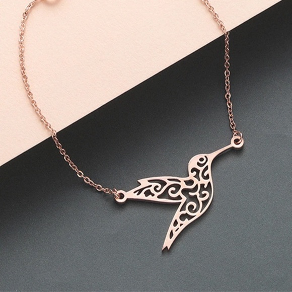 NEW💙💎PRETTY!💗ROSE💛GOLDEN💗HUMMINGBIRD💎💙SMALL - Picture 5 of 7